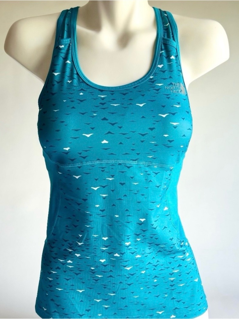 The North Face Blue White Nylon Polyester Sport Top size S/P.